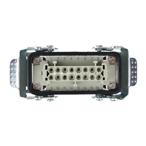 Heavy Duty Connector 16 Core Pins HDC-HE-16 Aviation Industry Waterproof Power Distribution Cabinet Socket 500V 16A(Top Connection) in Saudi Arabia