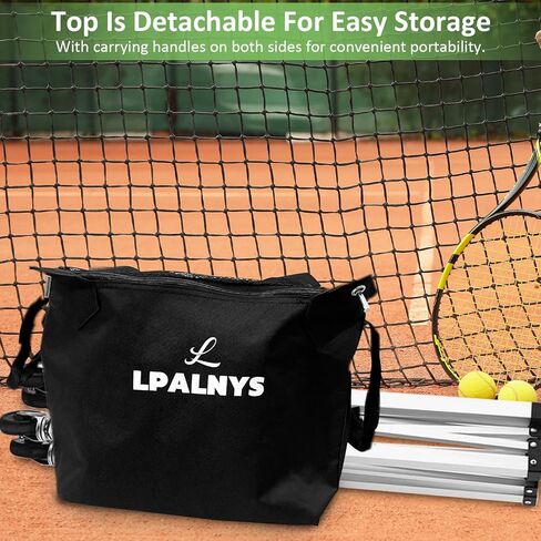 عربة تنس خفيفة الوزن قابلة للطي من Pickleball تحمل 180 كرة تنس/160 كرة مخلل مع حقيبة قابلة للإزالة، عجلات، جيب جانبي للتدريب/التدريس، للتنس/كرة البيسبول/البيسبول/الكرة اللينة in Saudi Arabia