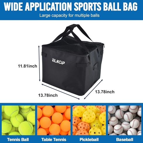 Portable Pickleball & Tennis Ball Hopper - Pickleball Collector Retriever Basket Carrier Gatherer Picker Container for Picking and Storage Training Tool for Ball in Kuwait