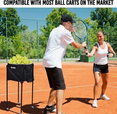 Portable Pickleball & Tennis Ball Hopper - Pickleball Collector Retriever Basket Carrier Gatherer Picker Container for Picking and Storage Training Tool for Ball in Kuwait
