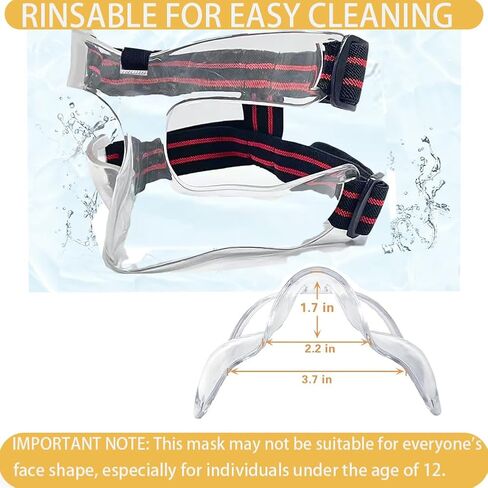 Nose Shield Protective Mask for Basketball and Football Sports Adjustable Mask with Foam Padding for Men and Women Black in Kuwait