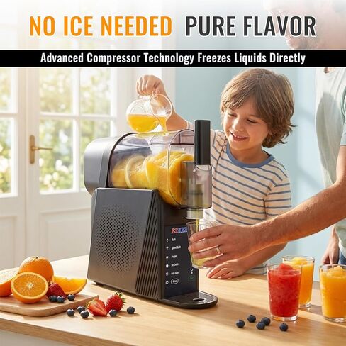 آلة صنع سلاشي 85 أونصة للمنزل، آلات سلاشي لا تحتاج إلى ثلج مع 5 إعدادات مسبقة، تنظيف تلقائي، مارغريتا مجمدة، كوكتيلات، فرابيه، عصائر، ميلك شيك، هدايا حفلات الصيف in Kuwait