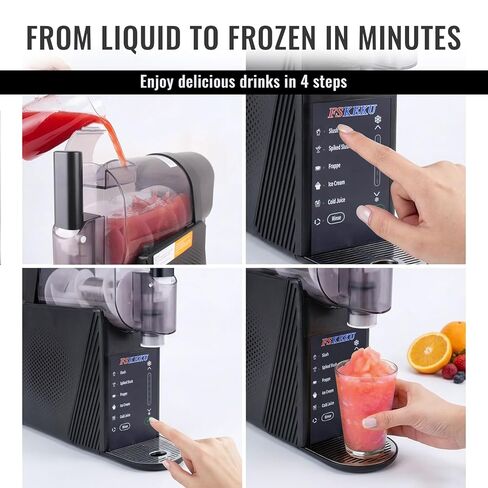 آلة صنع سلاشي 85 أونصة للمنزل، آلات سلاشي لا تحتاج إلى ثلج مع 5 إعدادات مسبقة، تنظيف تلقائي، مارغريتا مجمدة، كوكتيلات، فرابيه، عصائر، ميلك شيك، هدايا حفلات الصيف in Kuwait
