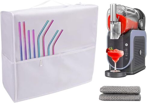 ملحقات غطاء آلة Ninja Slushie مع قطعتين من قماش التنظيف السلكي المعجزة، قاعدة مفتوحة لسهولة الاستخدام ومناسبة لـ Ninja Slush FS301C/FS301/FS300 (فضي) in Kuwait