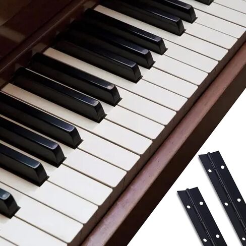 Heavy Duty Piano Hinge 48 Inch Long x 1.2 Inch Open Width Stainless Steel Black Continuous Hinge for Cabinet, Door, DIY Wood Boxes, 0.047" Leaf Thickness in Kuwait