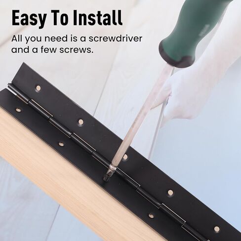 4 قطع من مفصلات البيانو شديدة التحمل مقاس 4 بوصات، ومفصلات بيانو مستمرة من الفولاذ المقاوم للصدأ باللون الأسود، وعرض مفتوح مقاس 2 بوصة، لحالات باب الخزانة، وصناديق تخزين أدوات الأثاث الخشبي مع 16 قطعة من البراغي in Kuwait