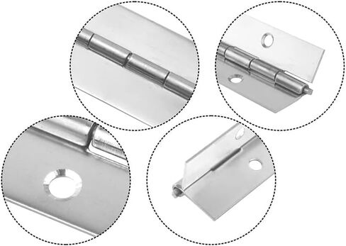 4PACK 4INCH Silver Continuous &Piano Hinge 0.05" Thickness/1.2" Open Width Heavy Duty Continuous Hinge with Holes for Cabinet Door Cases Woodworking Include Screws in Saudi Arabia