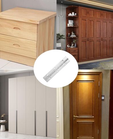 4PACK 4INCH Silver Continuous &Piano Hinge 0.05" Thickness/1.2" Open Width Heavy Duty Continuous Hinge with Holes for Cabinet Door Cases Woodworking Include Screws in Saudi Arabia