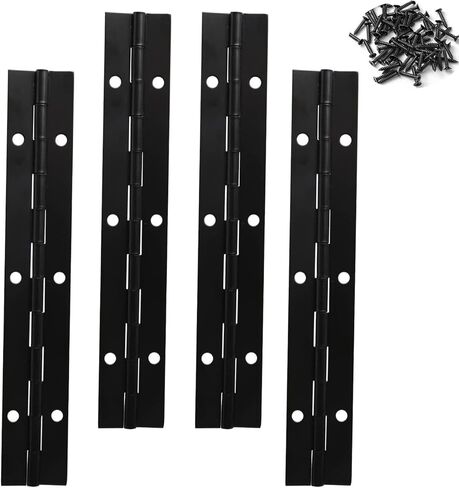 4PACK 4INCH Silver Continuous &Piano Hinge 0.05" Thickness/1.2" Open Width Heavy Duty Continuous Hinge with Holes for Cabinet Door Cases Woodworking Include Screws in Saudi Arabia