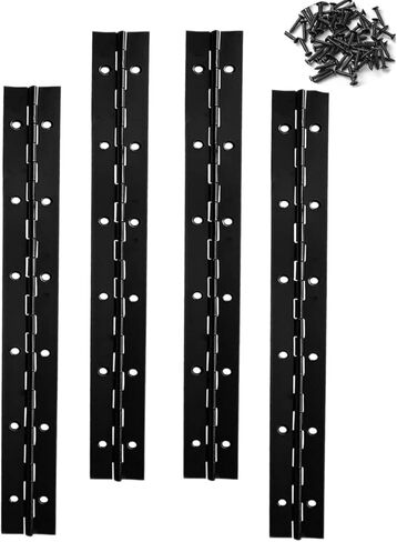 4PACK 4INCH Silver Continuous &Piano Hinge 0.05" Thickness/1.2" Open Width Heavy Duty Continuous Hinge with Holes for Cabinet Door Cases Woodworking Include Screws in Saudi Arabia