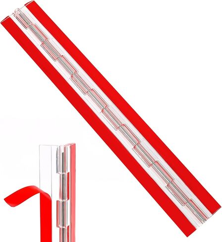 Piano Hinge 12 Inch Plastic Hinges Self-Adhesive Acrylic, 300mm Continuous Hinge Clear Continuous Hinges Folding-Hinge Tools for Aquarium Lid Cabinet Box DIY Display Crafts, Stainless Steel Shaft in Saudi Arabia