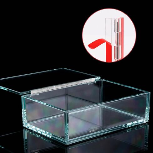 Piano Hinge 12 Inch Plastic Hinges Self-Adhesive Acrylic, 300mm Continuous Hinge Clear Continuous Hinges Folding-Hinge Tools for Aquarium Lid Cabinet Box DIY Display Crafts, Stainless Steel Shaft in Saudi Arabia