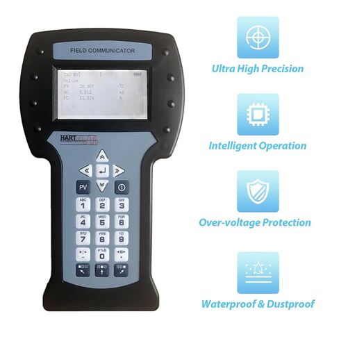 475 جهاز اتصال ميداني HART، جهاز اتصال بروتوكول HART محمول مع كابل مقاطع التمساح، يناسب جهاز Abb Rosemount Yokogawa EJA مقياس الجريان ومستشعر درجة الحرارة وجهاز إرسال الضغط والمعاير الميداني in Kuwait