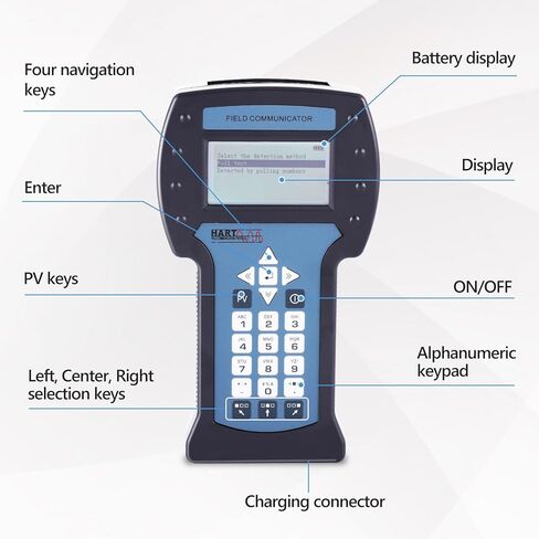 YJINGRUI Handheld Field Communicator, HART 475 Smart Transmitter with Communication Cable and Operation Manual for Pressure/Displacer Level Transmitter, Vortex/Target Flowmeter in Kuwait