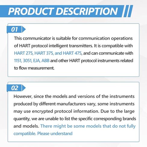 YJINGRUI Handheld Field Communicator, HART 475 Smart Transmitter with Communication Cable and Operation Manual for Pressure/Displacer Level Transmitter, Vortex/Target Flowmeter in Kuwait