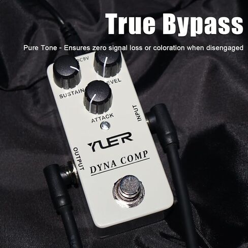 YUER دواسة ضاغط جيتار/باس ميني داينا تأثير ضغط دواسة للجيتار الكهربائي شركات تناظرية سهلة الاستخدام حافظة ألومنيوم تجاوز حقيقية مع غطاء مفتاح القدم in Kuwait