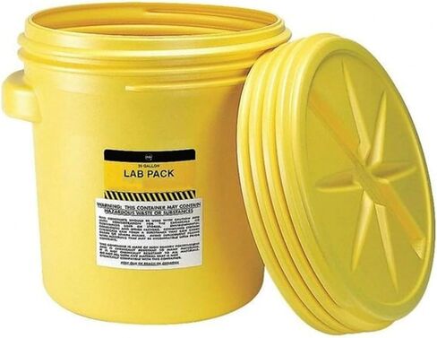20 gal Open Head Salvage Drum, Polyethylene, Unlined, Yellow, Mfr: 1650-A in Saudi Arabia