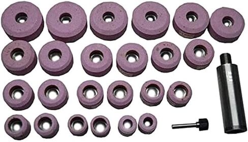 Valve Seat Grinding Wheels Set, Pink Stone, 24 Pieces with Star Drive Holder, 11/16 Inch in Saudi Arabia