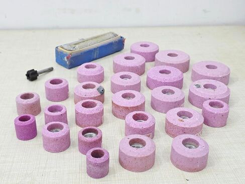 Valve Seat Grinding Wheels Set, Pink Stone, 24 Pieces with Star Drive Holder, 11/16 Inch in Saudi Arabia