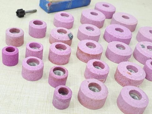Valve Seat Grinding Wheels Set, Pink Stone, 24 Pieces with Star Drive Holder, 11/16 Inch in Saudi Arabia