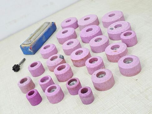 Valve Seat Grinding Wheels Set, Pink Stone, 24 Pieces with Star Drive Holder, 11/16 Inch in Saudi Arabia