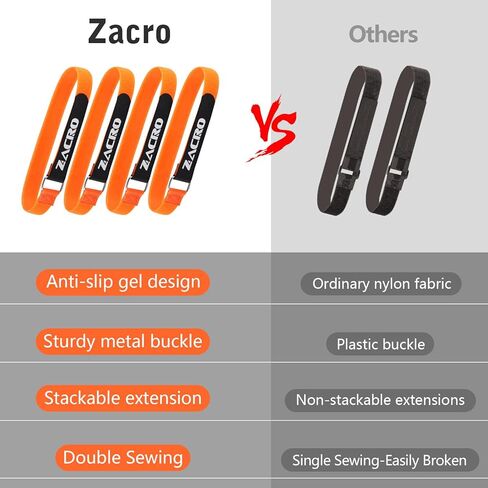 Zacro Bike Rack Straps, 2/4 PCS Adjustable Bike Wheel Strap with Upgraded Gel Grip & Stonger Metal Buckle, 24/31.5 Inches Anti-Slip Bicycle Tire Stabilizer Strap in Kuwait