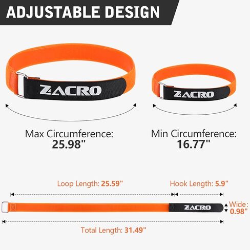 Zacro Bike Rack Straps, 2/4 PCS Adjustable Bike Wheel Strap with Upgraded Gel Grip & Stonger Metal Buckle, 24/31.5 Inches Anti-Slip Bicycle Tire Stabilizer Strap in Kuwait