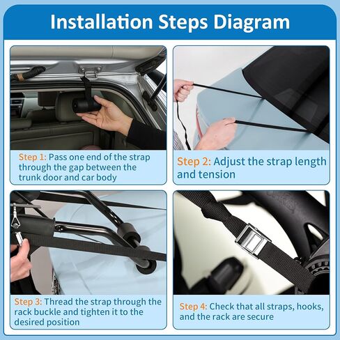 Bike Rack Straps Replacement Compatible with Saris Trunk Mount Bike Racks Compatible with Bones, Bones EX, Guardian Soft Rubber Bumpers Accessories Protect Hatchback & SUV in Saudi Arabia