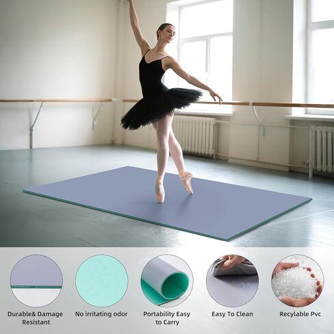 Dance Floor Mat Ballet Dance Floor Heavy-Duty 4MM PE Practice Floor for Ballet, Jazz, and Pop Portable and Non-Slip Dance Flooring for Adults and Kids in Kuwait
