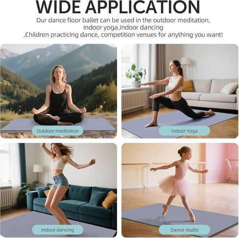 Dance Floor Mat Ballet Dance Floor Heavy-Duty 4MM PE Practice Floor for Ballet, Jazz, and Pop Portable and Non-Slip Dance Flooring for Adults and Kids in Kuwait