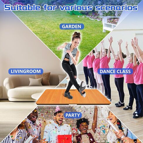 Tap Dance Floor, Portable Dance Floor, Professional Tap Board for Tap Dancing, Cushioned Base Dance Practice Floor, 47'' x 27'' in Saudi Arabia