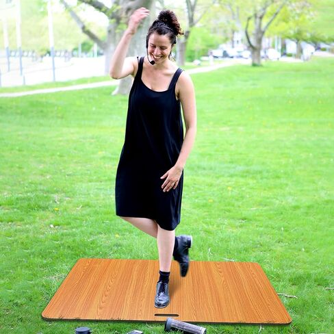 Tap Dance Floor, Portable Dance Floor, Professional Tap Board for Tap Dancing, Cushioned Base Dance Practice Floor, 47'' x 27'' in Saudi Arabia