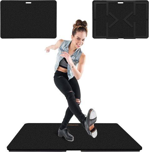 Tap Dance Floor, Portable Dance Floor, Professional Tap Board for Tap Dancing, Cushioned Base Dance Practice Floor, 47'' x 27'' in Saudi Arabia