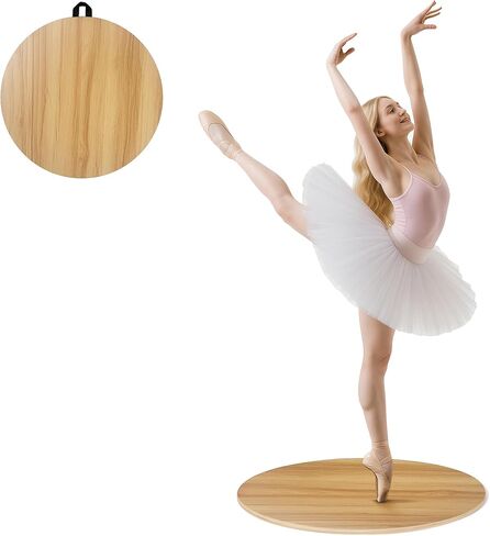 أرضية رقص محمولة مستديرة، أرضية خشبية باليه، لوحة دوارة للرقص، أرضية رقص باليه ناعمة للمنزل والاستوديو والخارج in Kuwait