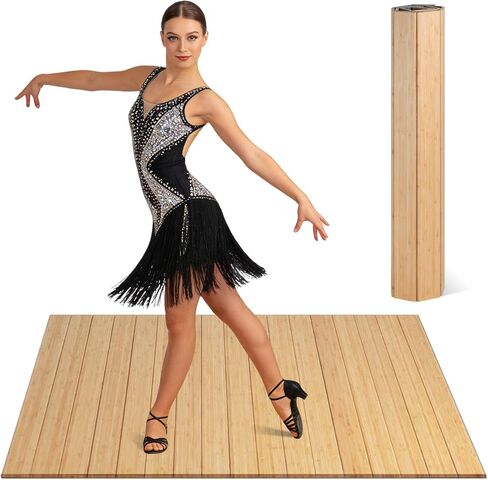 Tap Dance Board Floor,Portable Tap Board 47.8 x 38.5 Inch,Bamboo Tap Board for Tap Dancing, Tap Dance Practice for Home,Outdoor in Kuwait