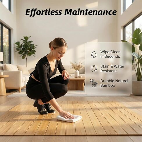 Tap Dance Board Floor,Portable Tap Board 47.8 x 38.5 Inch,Bamboo Tap Board for Tap Dancing, Tap Dance Practice for Home,Outdoor in Kuwait