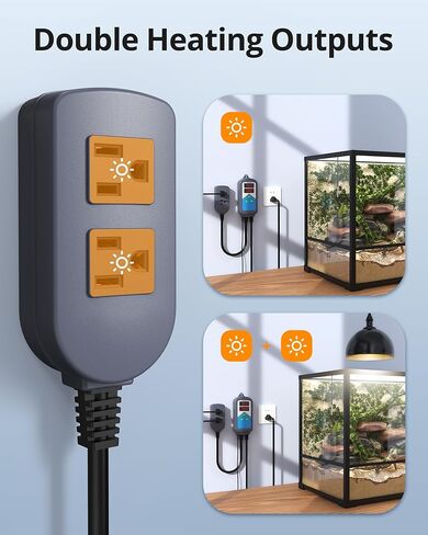 Inkbird 2025 Updated ITC-306T Pre-Wired Electronic Heating Thermostat Temperature Controller, 24 Hours Digital Day & Night Cycle Timer Controller for Seed Germination Reptiles Hatching in Saudi Arabia