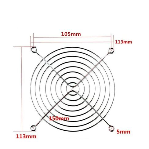 Cooling Fan Grill Metal Finger Guard 1pc AC DC Fan Cover 12x12cm Black Finger Grill Iron CPU Cooling Guard Protective in Saudi Arabia