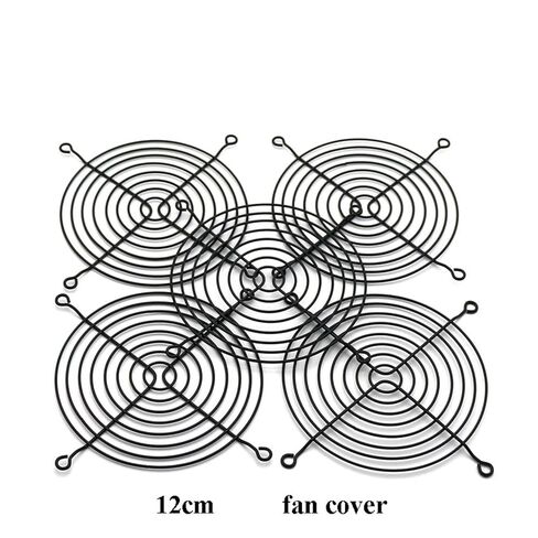 Cooling Fan Grill Metal Finger Guard 1pc AC DC Fan Cover 12x12cm Black Finger Grill Iron CPU Cooling Guard Protective in Saudi Arabia