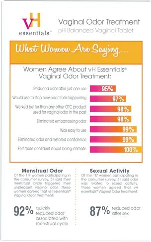 علاج رائحة المهبل من في إتش إيسنشيالز - تحاميل مهبلية متوازنة لدرجة الحموضة - 6 أقراص مع أداة توزيع، أبيض in Kuwait
