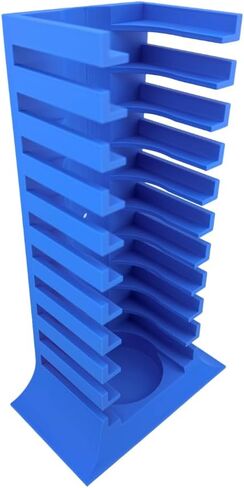 Petri Dish Holder Tower – 11-Slot Vertical Rack for 90 mm Plates – Space-Saving Lab Organizer for Microbiology & Research Benches – Durable Polymer Construction – Made in USA in Saudi Arabia