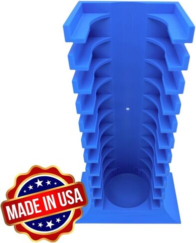 Petri Dish Holder Tower – 11-Slot Vertical Rack for 90 mm Plates – Space-Saving Lab Organizer for Microbiology & Research Benches – Durable Polymer Construction – Made in USA in Saudi Arabia