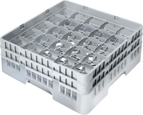 Commercial Cup Rack 25 Compartments with 2 Extenders Plastic Stemware and Tumbler Glass Rack Full, Soft Heavy-Duty Countertop Organizer for Restaurants, Bars & Cafes Space-Saving in Saudi Arabia