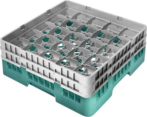 Commercial Cup Rack 25 Compartments with 2 Extenders Plastic Stemware and Tumbler Glass Rack Full, Soft Heavy-Duty Countertop Organizer for Restaurants, Bars & Cafes Space-Saving in Saudi Arabia