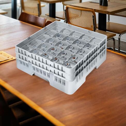 Commercial Cup Rack 25 Compartments with 2 Extenders Plastic Stemware and Tumbler Glass Rack Full, Soft Heavy-Duty Countertop Organizer for Restaurants, Bars & Cafes Space-Saving in Saudi Arabia