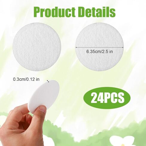 24pcs 2.5 Inch Monotub Adhesive Filter Disks, 0.12 Inch Thick Mushroom Filter Pads Monotub Filtration Pad Replacement Mushroom Growing Supplies in Saudi Arabia