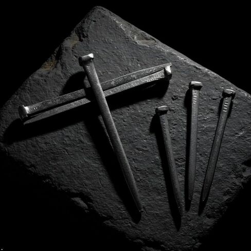 FaithHopeLove 3 عبوات من مسامير الصلب مقاس 6.3 بوصة - نسخة طبق الأصل من الحديد الروماني الأصلي لديكور المنزل المسيحي، وعيد الفصح، وعيد الميلاد (معدن فولاذي، رمز ديني) in Kuwait