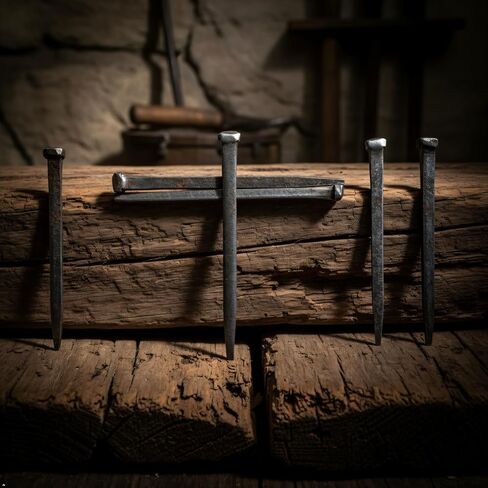 FaithHopeLove 3 عبوات من مسامير الصلب مقاس 6.3 بوصة - نسخة طبق الأصل من الحديد الروماني الأصلي لديكور المنزل المسيحي، وعيد الفصح، وعيد الميلاد (معدن فولاذي، رمز ديني) in Kuwait