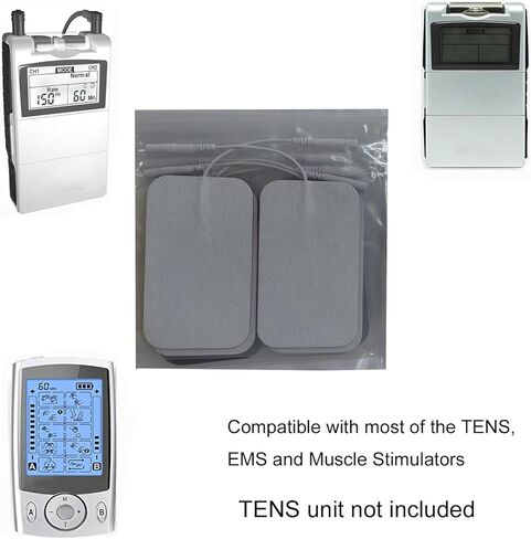 24 Pieces LOVMAYZ DL Self-Adhesive Electrode TENS Unit Replacement Cutaneous Electrode Pads,Reusable Electrodes, Sticky, Compatible with AUVON, TENS 7000 and Other TENS/EMS Devices in Kuwait
