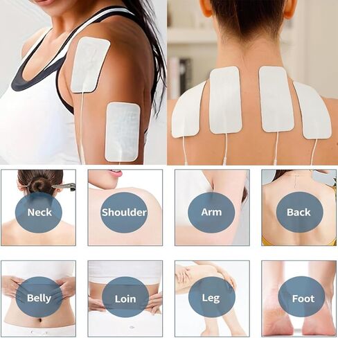 24 Pieces LOVMAYZ DL Self-Adhesive Electrode TENS Unit Replacement Cutaneous Electrode Pads,Reusable Electrodes, Sticky, Compatible with AUVON, TENS 7000 and Other TENS/EMS Devices in Kuwait
